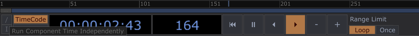 Click I field Run Component Time Independently