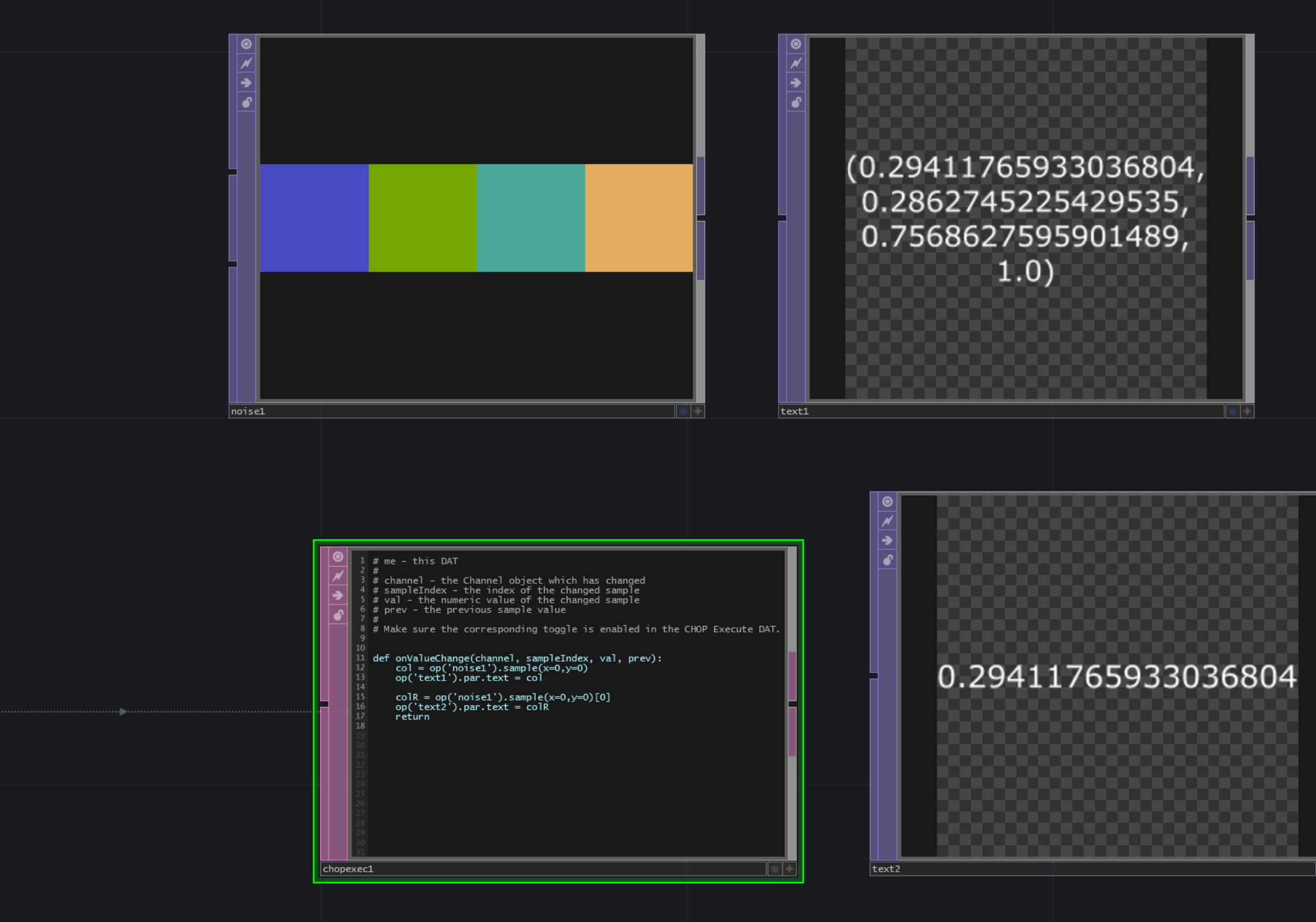 Accessing Color Values of first Pixel