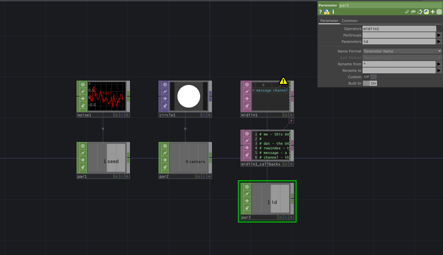 Get Operator Parameter as CHOP Img