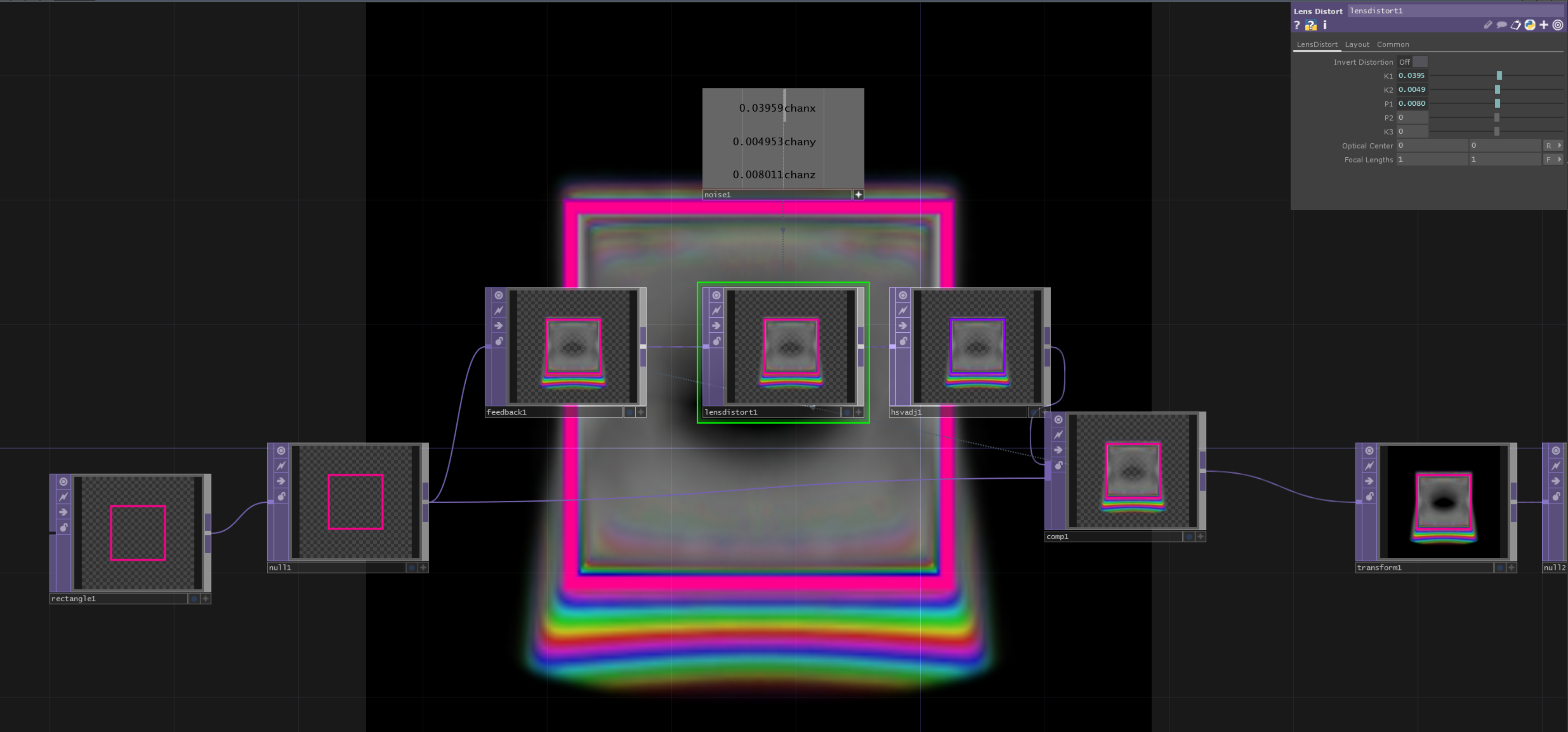 Feedback Distortion With LensDistort