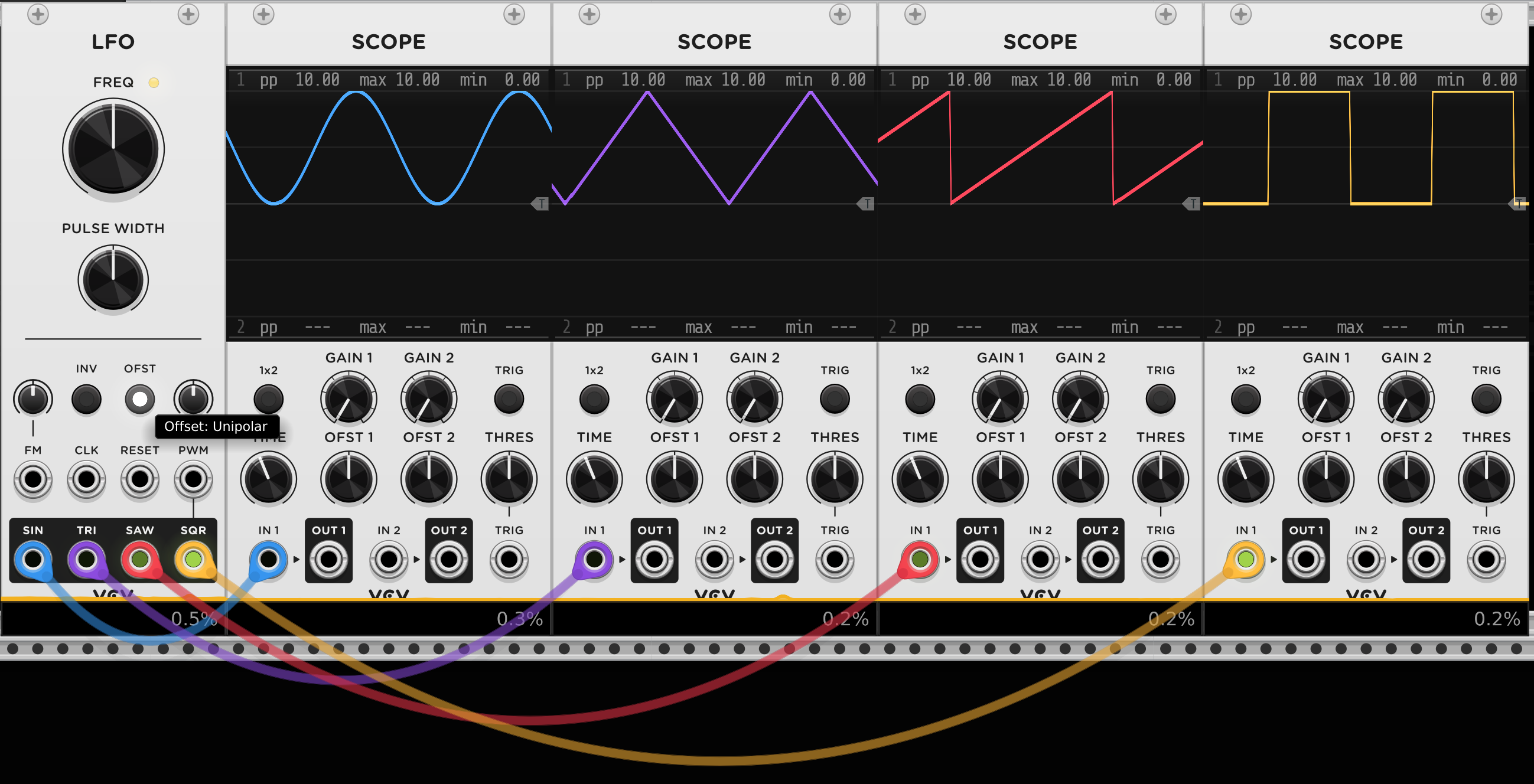 Output waves of LFO