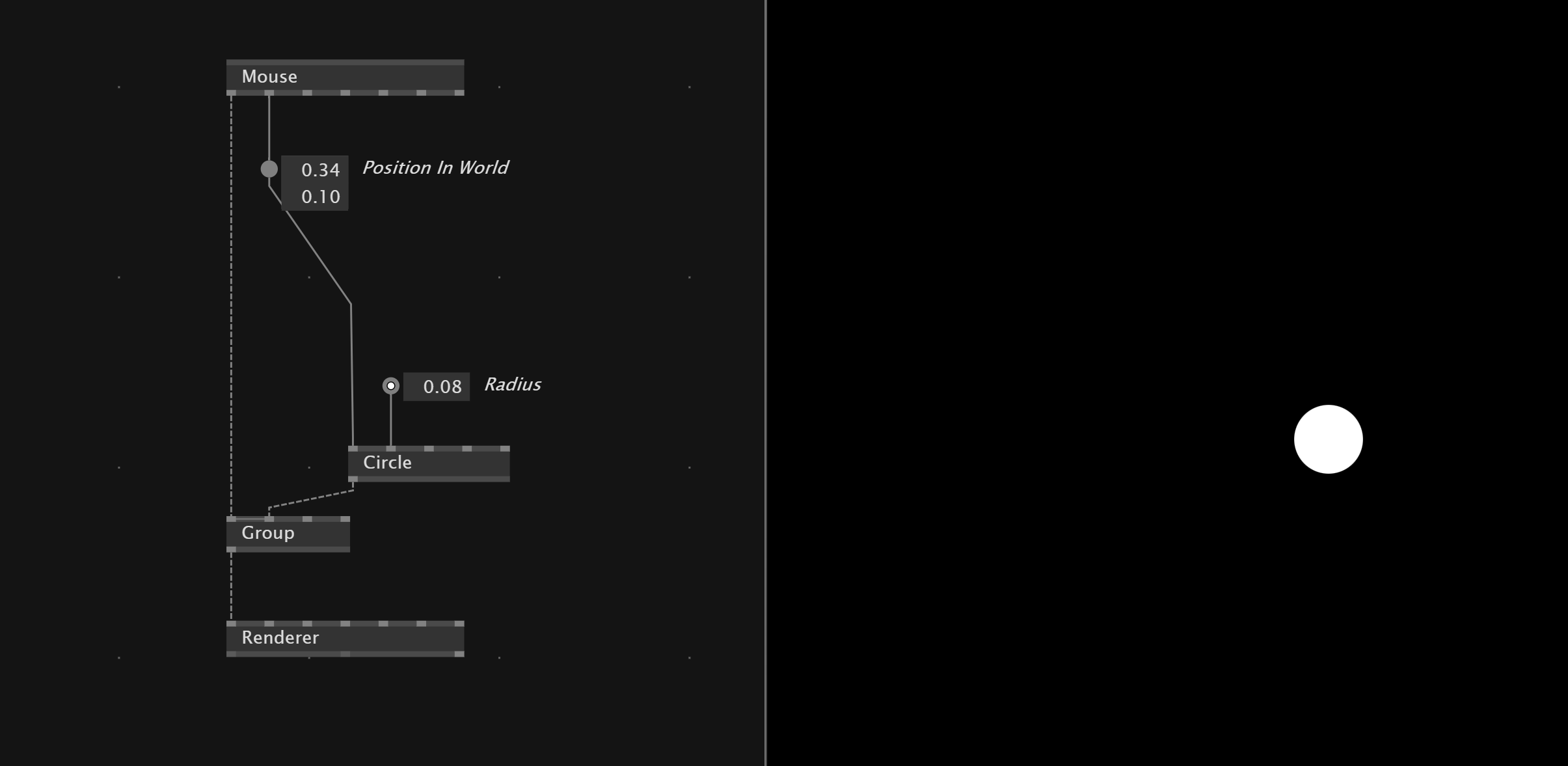 Mouse Pos to Circle