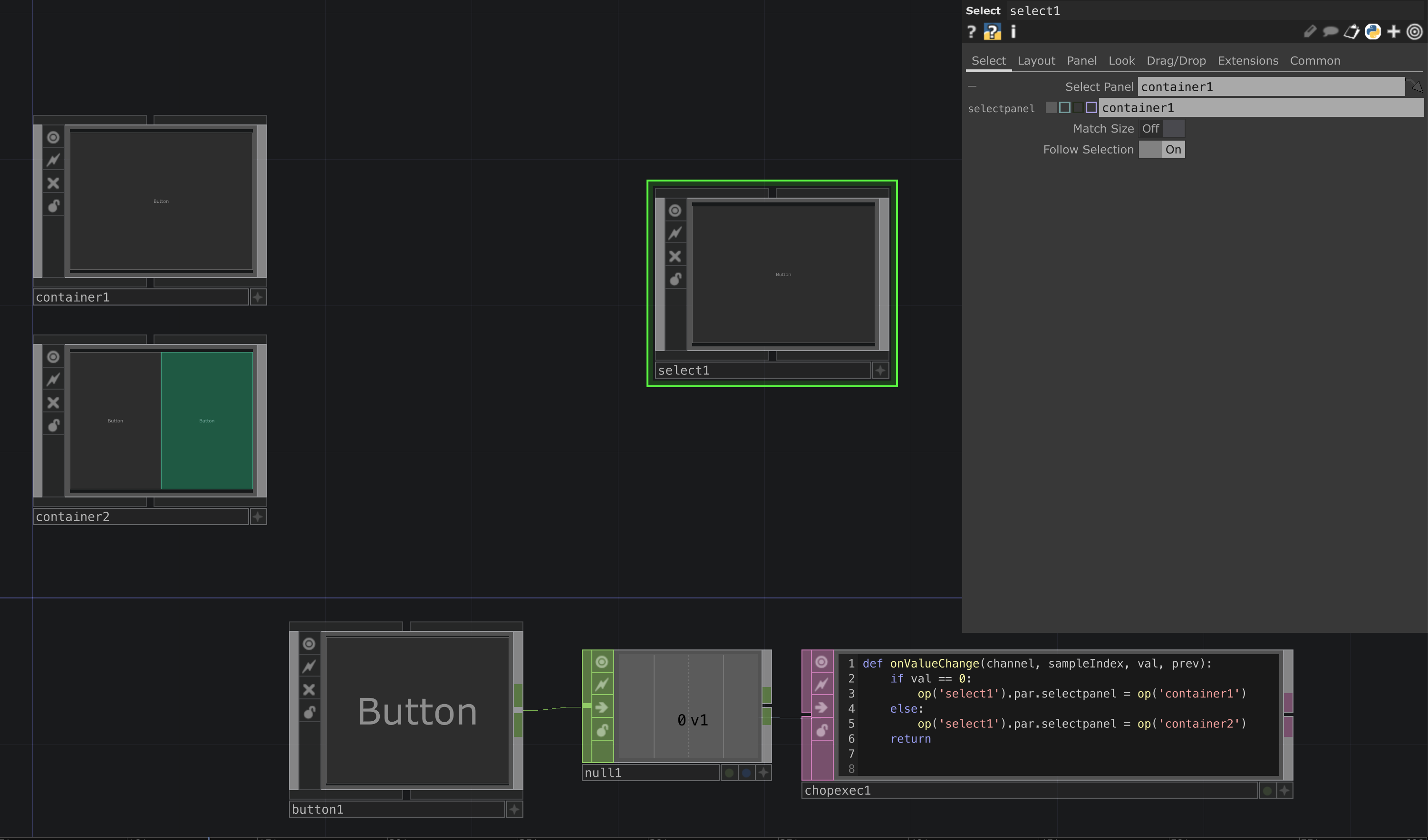 Switching between UI Elements