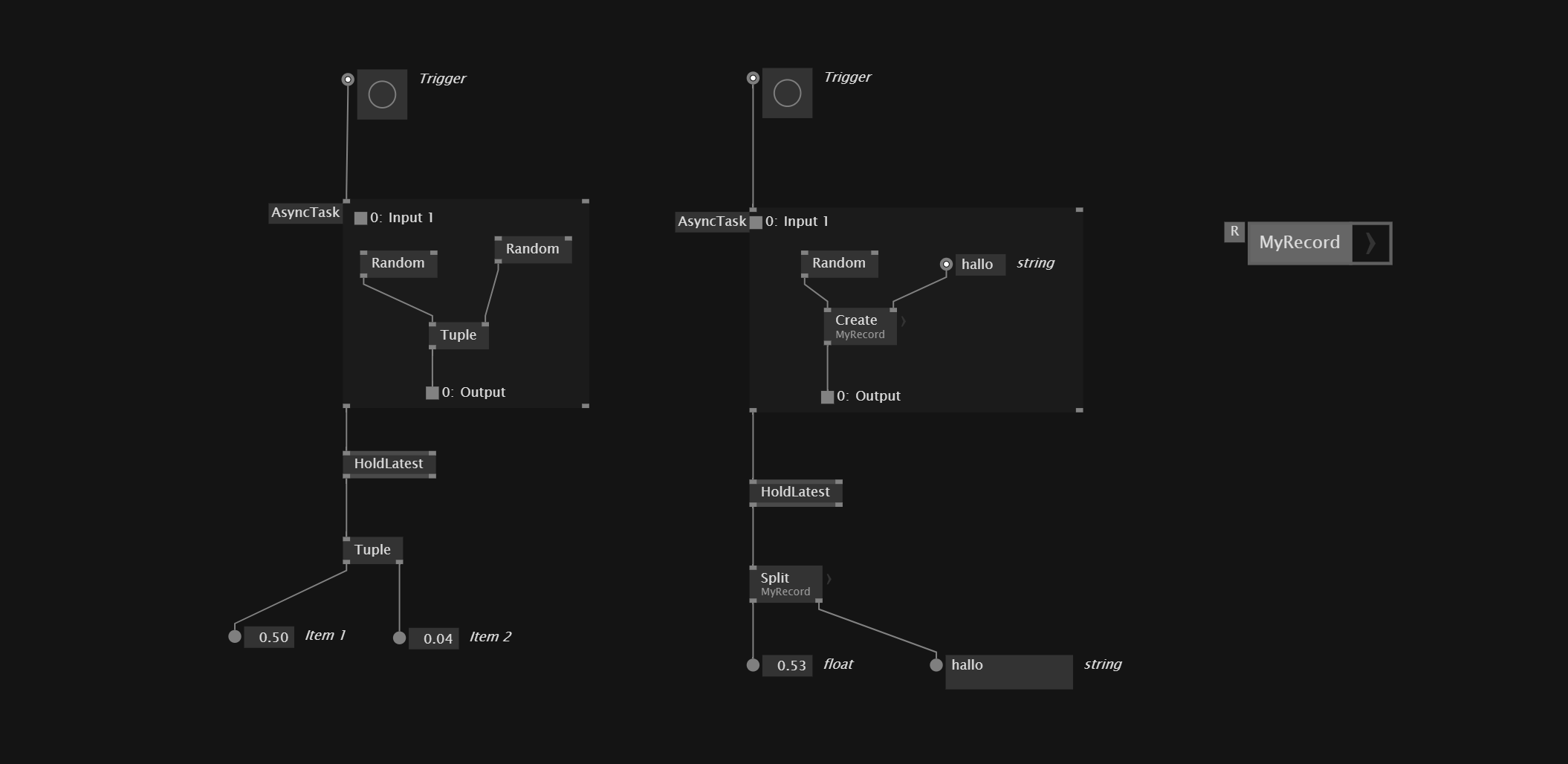 Multiple Output Values Async